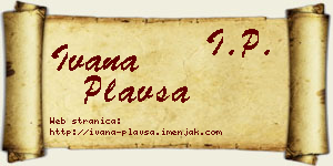 Ivana Plavša vizit kartica